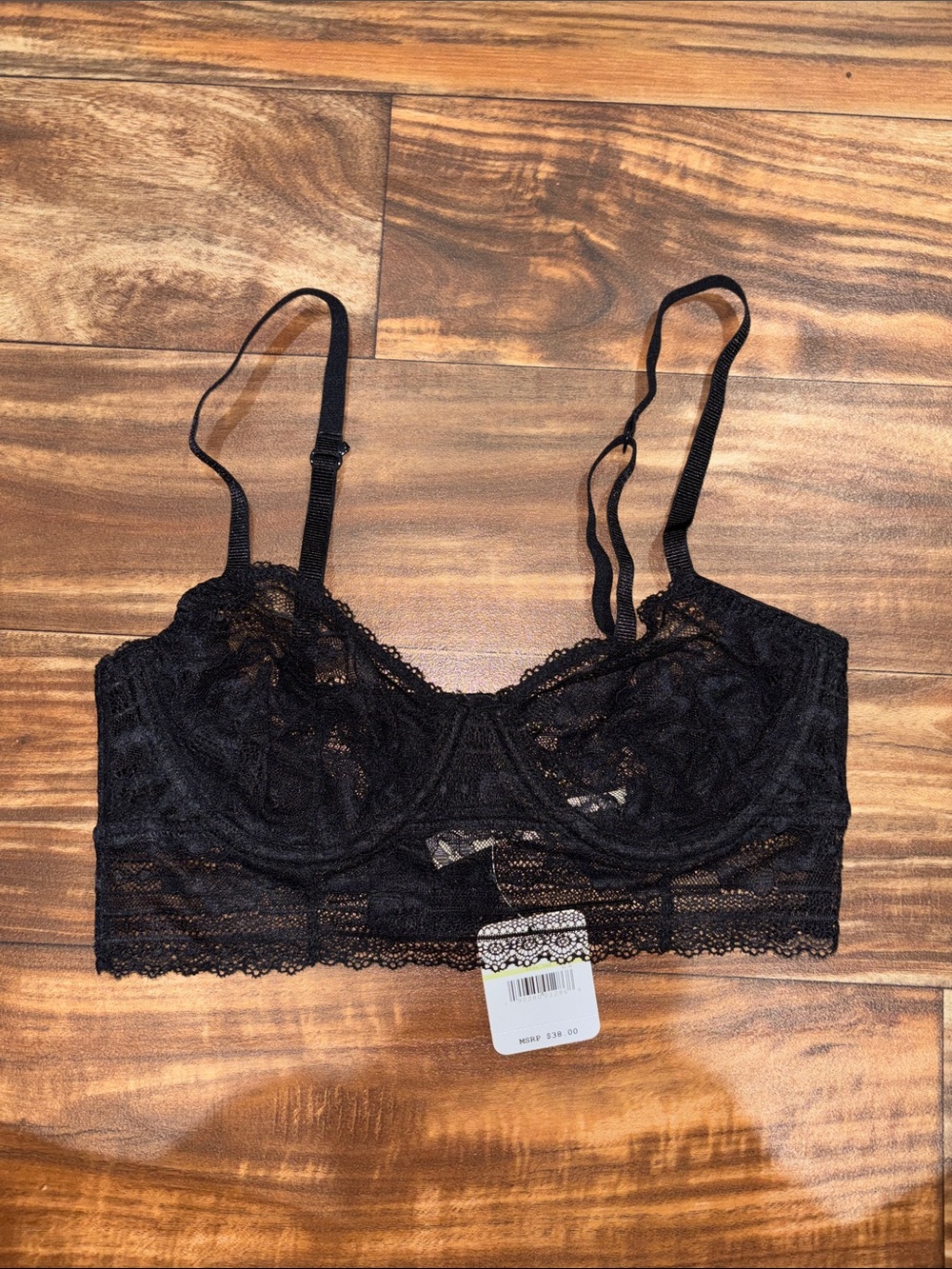 Free People Intimately Lace Bralette in Black